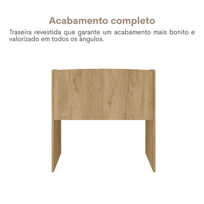Mesa para Escritório Petit 2 Gavetas Canelado Olmo/Branco - Artany Móveis