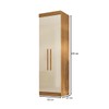 Guarda-Roupa Solteiro Odisseia Plus 2 Portas Cinamomo/Off White - Maxel
