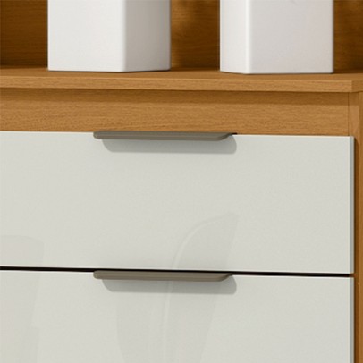 Cozinha Compacta Liz 5 Portas 1 Gaveta Cinamomo/Off White - Mx Móveis