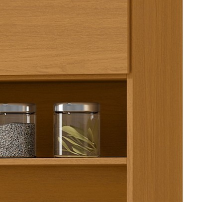 Cozinha Compacta Liz 5 Portas 1 Gaveta Cinamomo/Off White - Mx Móveis