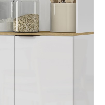 Cozinha Compacta Boreal 7 Portas 2 Gavetas Branco - Mx Móveis