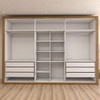 Guarda-Roupa Casal Classic 6 Portas 6 Gavetas 100% Mdf com Espelho Cinamomo/Off White - Panorama Moveis