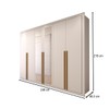 Guarda-Roupa Casal Classic 6 Portas 6 Gavetas 100% Mdf com Espelho Branco - Panorama Móveis