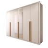 Guarda-Roupa Casal Classic 6 Portas 6 Gavetas 100% Mdf com Espelho Branco - Panorama Móveis
