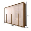 Guarda-Roupa Casal Classic 6 Portas 6 Gavetas 100% Mdf Cinamomo/Off White - Panorama Móveis
