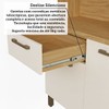 Cozinha Compacta Cabernet Prime 8 Portas 2 Gavetas 100% Mdf Amêndoa/Off White - Rio Doce