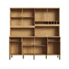 Cozinha Compacta Cabernet Prime 8 Portas 2 Gavetas 100% Mdf Amêndoa/Chumbo - Rio Doce