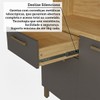 Cozinha Compacta Cabernet Prime 8 Portas 2 Gavetas 100% Mdf Amêndoa/Chumbo - Rio Doce