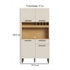 Cozinha Compacta Pinot 4 Portas 1 Gaveta 100% Mdf Amêndoa/Off White - Rio Doce