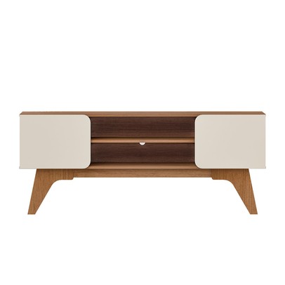 Rack para TV Até 65 Polegadas Duetto 2 Portas Cinamomo/Off White - Artely Móveis