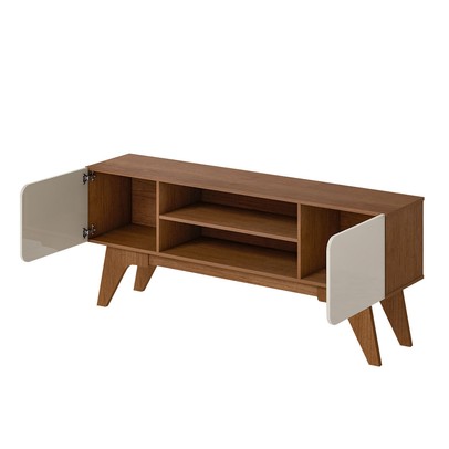 Rack para TV Até 65 Polegadas Duetto 2 Portas Cinamomo/Off White - Artely Móveis