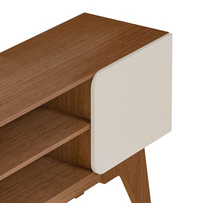 Rack para TV Até 65 Polegadas Duetto 2 Portas Cinamomo/Off White - Artely Móveis