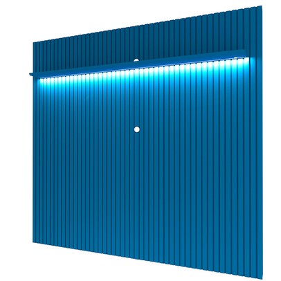 Painel para TV Até 85 Polegadas Nobre 1 Prateleira Ripado 100% Mdf Azul Royal - Gelius