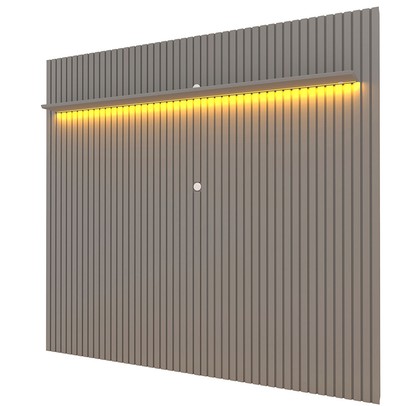 Painel para TV Até 85 Polegadas Nobre 1 Prateleira Ripado 100% Mdf Cinza - Gelius