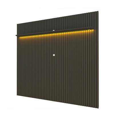 Painel para TV Até 85 Polegadas Nobre 1 Prateleira Ripado 100% Mdf Grafite - Gelius