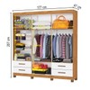 Guarda-Roupa Casal Mondo 6 Portas 4 Gavetas com Pés Cinamomo/Branco - Pnr Móveis