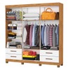 Guarda-Roupa Casal Mondo 6 Portas 4 Gavetas com Pés Cinamomo/Branco - Pnr Móveis