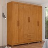 Guarda-Roupa Solteiro Regalle 6 Portas 2 Gavetas com Pés Cinamomo - Pnr Móveis