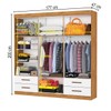 Guarda-Roupa Casal Mondo 6 Portas 4 Gavetas Cinamomo/Branco - Pnr Móveis
