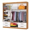 Guarda-Roupa Casal Mondo 6 Portas 4 Gavetas Cinamomo/Branco - Pnr Móveis