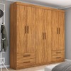 Guarda-Roupa Casal Mondo 6 Portas 4 Gavetas Cinamomo - Pnr Móveis