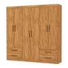 Guarda-Roupa Casal Mondo 6 Portas 4 Gavetas Cinamomo - Pnr Móveis