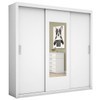 Guarda-Roupa Casal Alazzo 3 Portas 4 Gavetas com Espelho Branco - Pnr Móveis