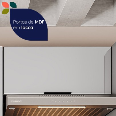 Armário Aéreo Cozinha 80 Cm Lumina 1 Porta Cinza - Telasul