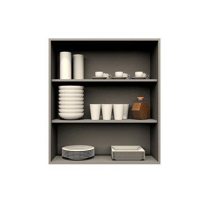 Armário Aéreo Cozinha 80 Cm Lumina 2 Portas Cinza - Telasul