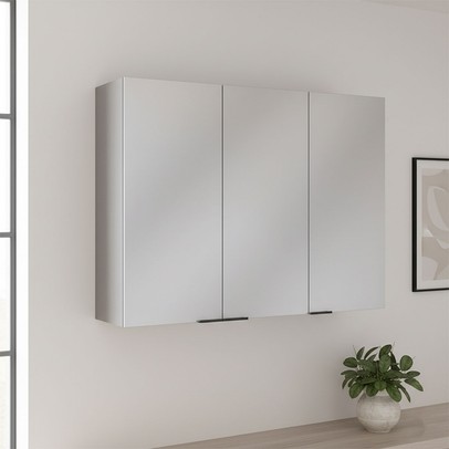 Armário Aéreo Cozinha 120 Cm Lumina 3 Portas Cinza - Telasul