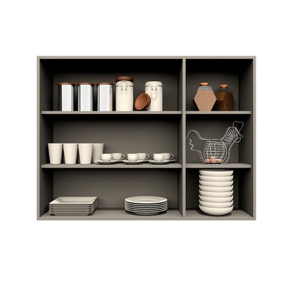 Armário Aéreo Cozinha 120 Cm Lumina 3 Portas Cinza - Telasul