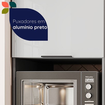 Paneleiro Lumina 1 Porta 1 Gaveta Cinza - Telasul