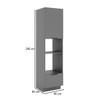 Paneleiro Lumina 1 Porta 1 Gaveta Cinza - Telasul