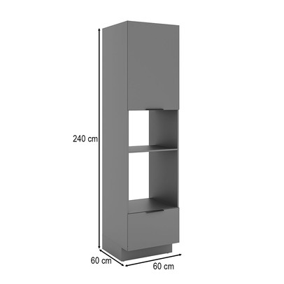 Paneleiro Lumina 1 Porta 1 Gaveta Cinza - Telasul