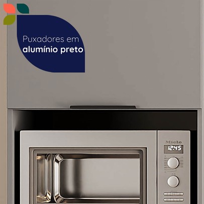 Paneleiro Lumina 1 Porta 1 Gaveta Cinza - Telasul