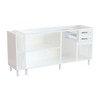 Balcão de Cozinha para Pia 180 Cm Star New 4 Portas 2 Gavetas Branco - Telasul
