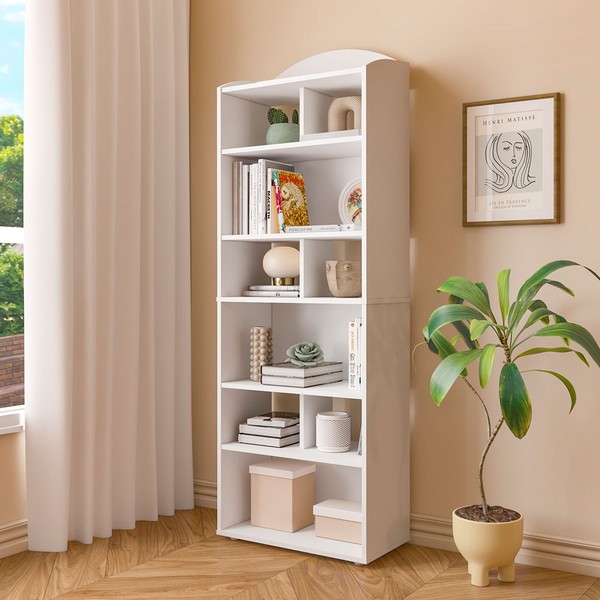 Estante para Livros Arco 10 Nichos Branco - Artely Móveis