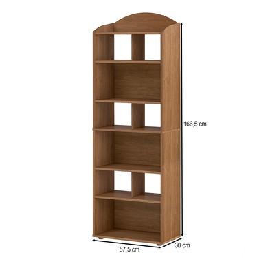 Estante para Livros Arco 10 Nichos Cinamomo - Artely Móveis