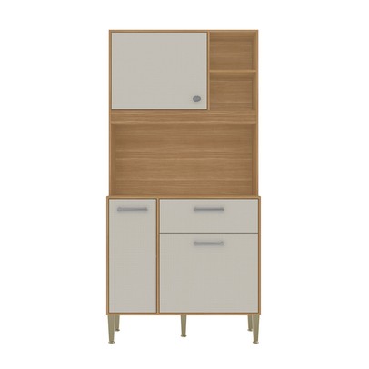 Armário de Cozinha Kits Zen 3 Portas 1 Gaveta Freijó/Soft - Kits Paraná