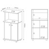 Armário de Cozinha para Forninho e Microondas Branco Bl3307 - Tecno Mobili
