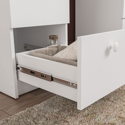 Penteadeira Iris 7 Gavetas com Espelho e Led Branco - Politorno