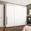 Guarda-Roupa Casal Madrid 3 Portas 4 Gavetas Branco - Politorno