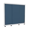 Guarda-Roupa Casal Madrid 3 Portas 4 Gavetas Azul/Branco - Politorno