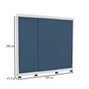 Guarda-Roupa Casal Madrid 3 Portas 4 Gavetas Azul/Branco - Politorno