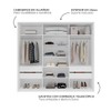 Guarda-Roupa Casal Madrid 3 Portas 4 Gavetas Creme/Branco - Politorno