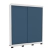 Guarda-Roupa Casal Madri 2 Portas 2 Gavetas Azul/Branco - Politorno