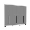 Guarda-Roupa Casal Madrid 6 Portas 4 Gavetas Cinza/Branco - Politorno