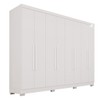 Guarda-Roupa Casal Pinheiro 8 Portas 4 Gavetas com Pés Branco - Pnr Móveis