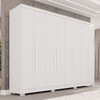 Guarda-Roupa Casal Pinheiro 8 Portas 4 Gavetas com Pés Branco - Pnr Móveis