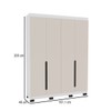 Guarda-Roupa Solteiro Madrid 4 Portas 4 Gavetas Creme/Branco - Politorno